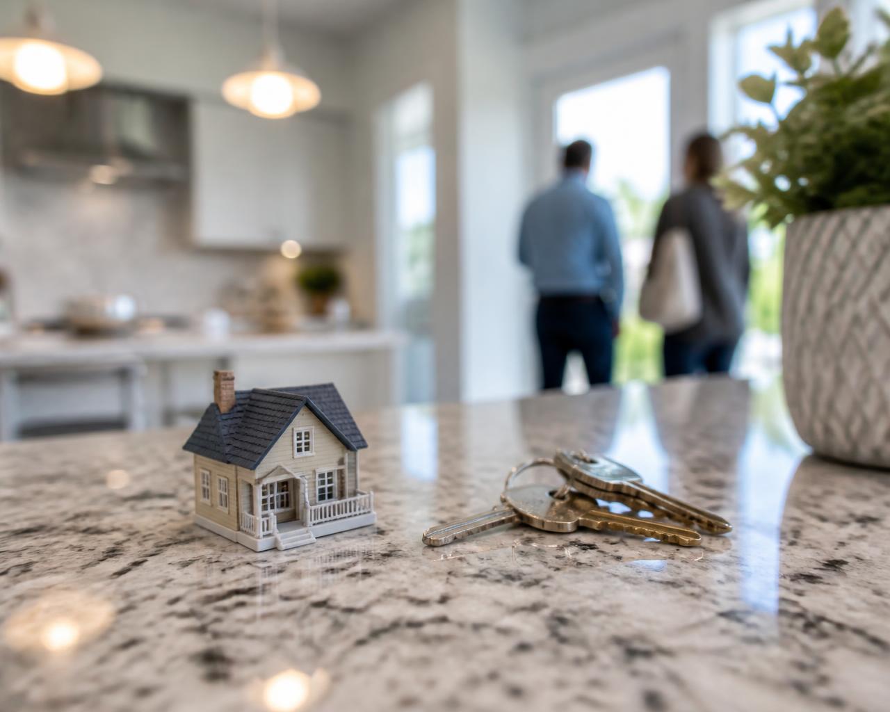 On the kitchen island